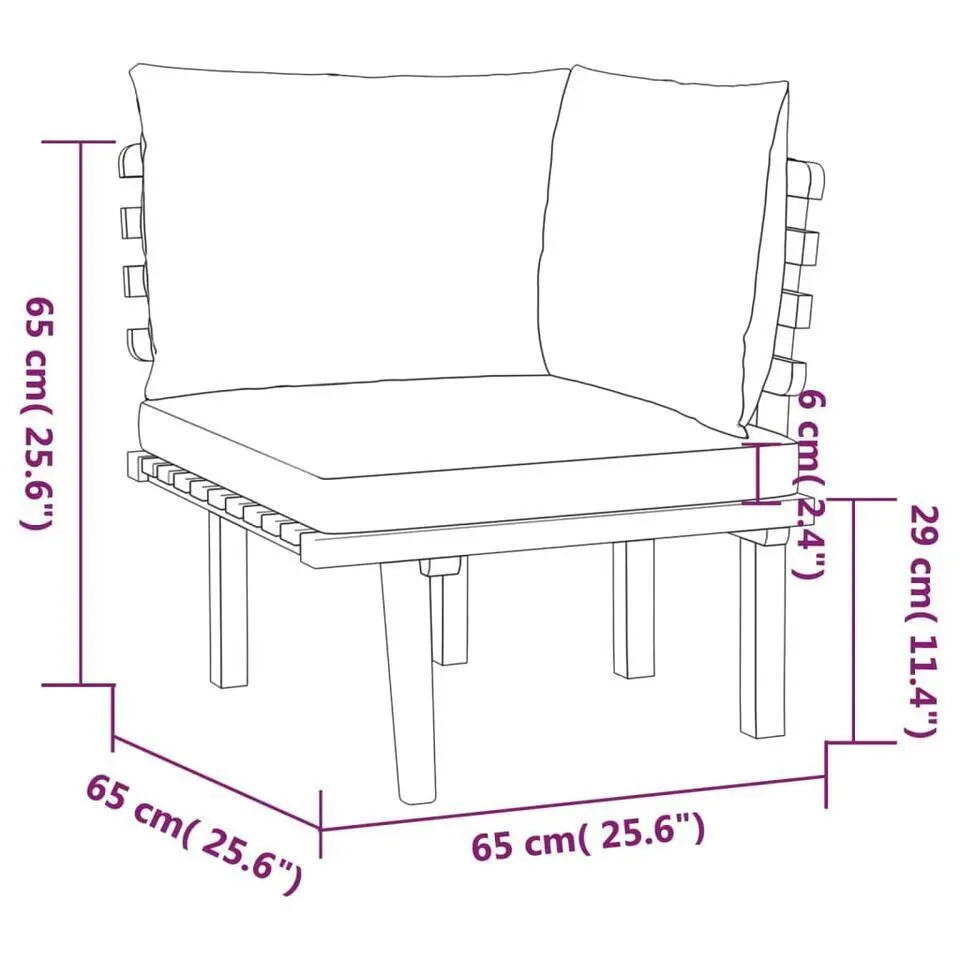 vidaXL - Loungeset - Bruin - Acaciahout