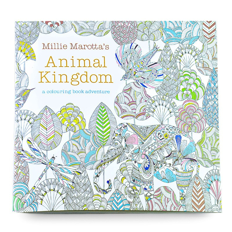 (4er Set) 185x185mm Anti Stress Malbuch Secret Garden Mandala / Blumen Kreatives Zeichnen für Erwachsene
