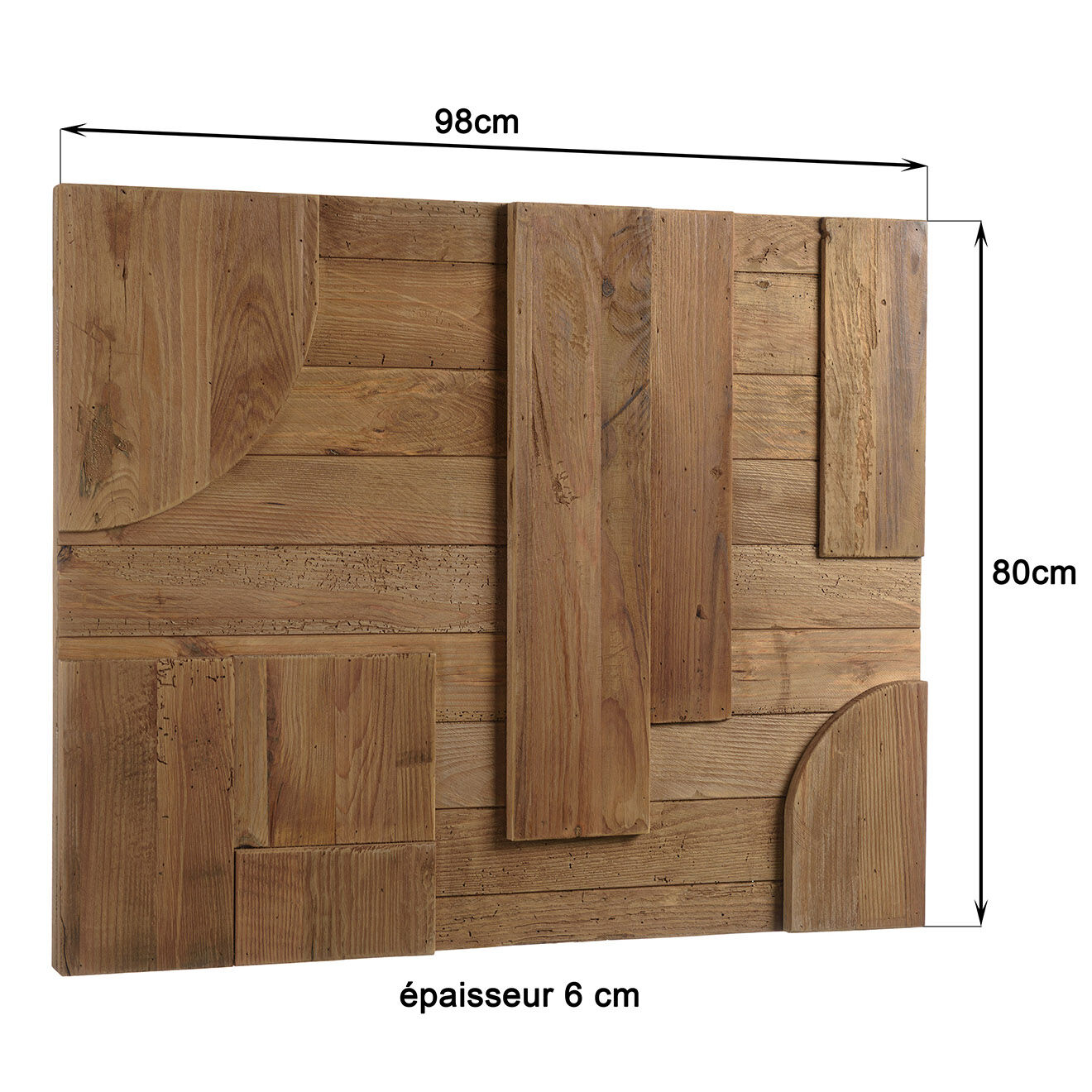 Macabane Décoration murale B formes géométriques bois - 98x80 cm