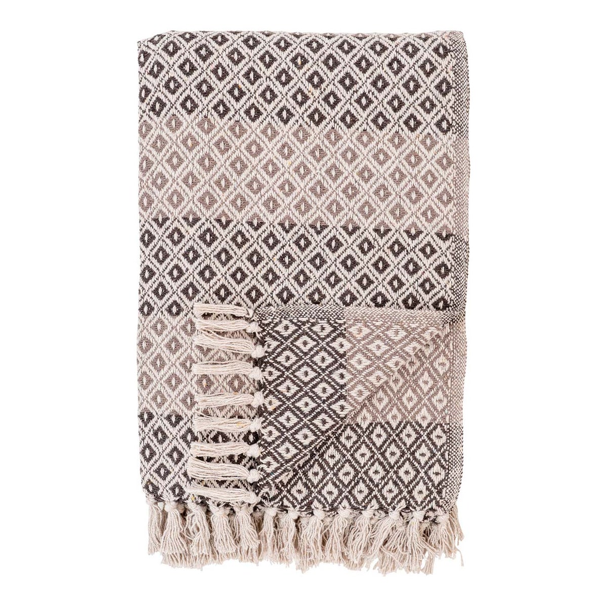 Alanya plaid 130x180cm bruin, beige, wit. 130 x 180 x 1 cm