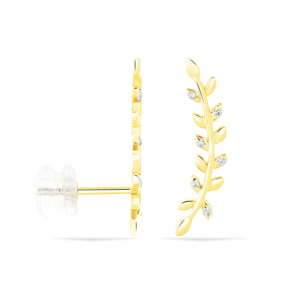 Bijoux D'oreilles Eloiza Or Jaune Oxyde De Zirconium