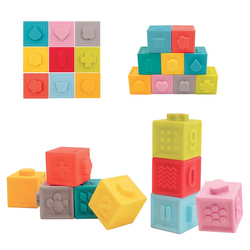 Cubes emboitables souples x 9 - Ecru