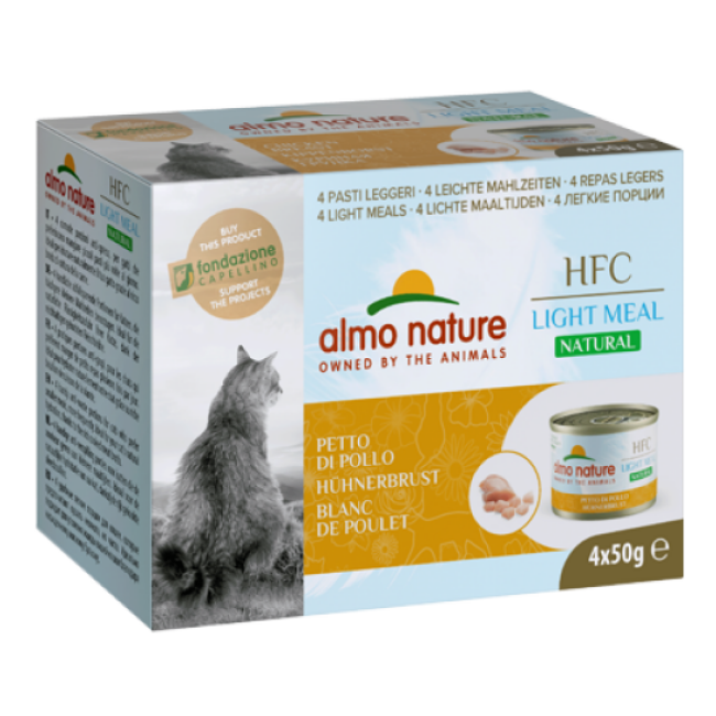 Pâtée pour chat Almo Nature HFC Natural Light Meal - 4 Boîtes 50 g