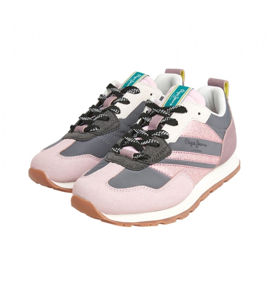 Tênis Pepe Jeans Foster Win G cinza e rosa