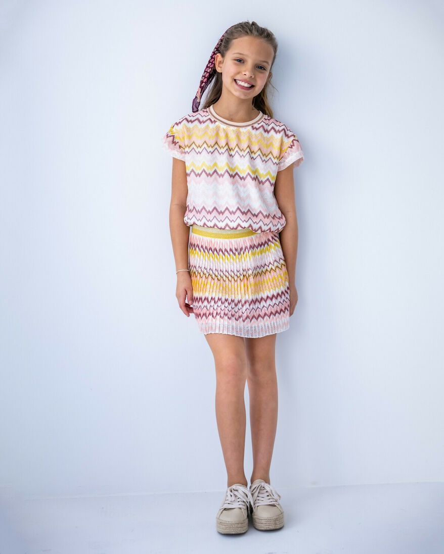 LIKE FLO multi like flo pliss&eacute; rok fancy plisse skirt