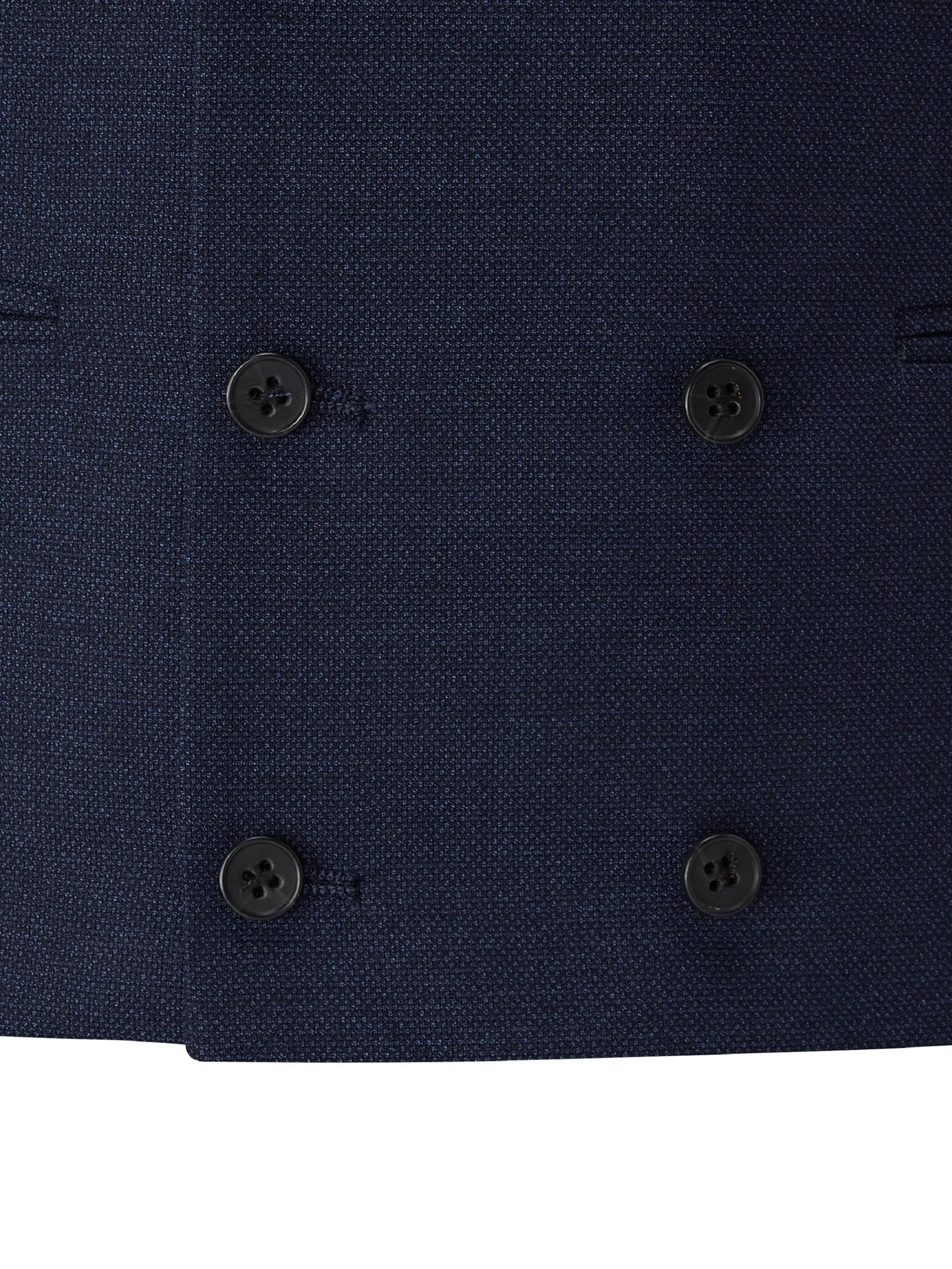 Donkerblauw - Dubbele knoop - Skopes Harcourt gilet maatpak met enkel rij knopen
