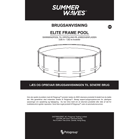 Polygroup Frame Pool med tilbehør - 27.406 liter