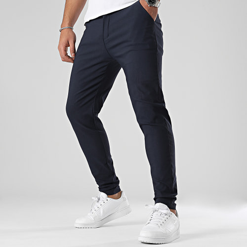 Lot De 2 Pantalons Chino 1697 Noir Bleu Marine