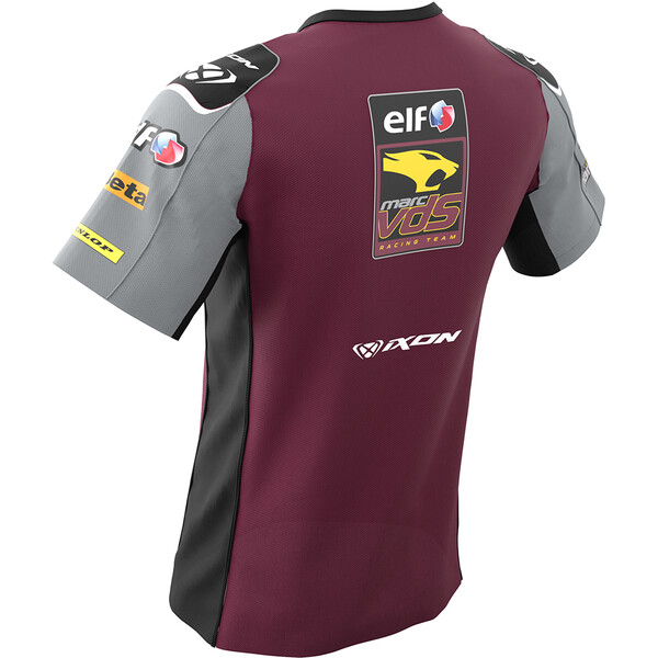 Ixon - T-shirt Marc VDS 22 Bordeaux / Gris / Noir