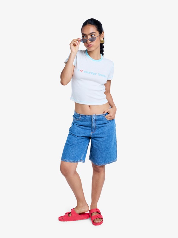 Sea You Later T-Shirt ajusté Bleu Femme