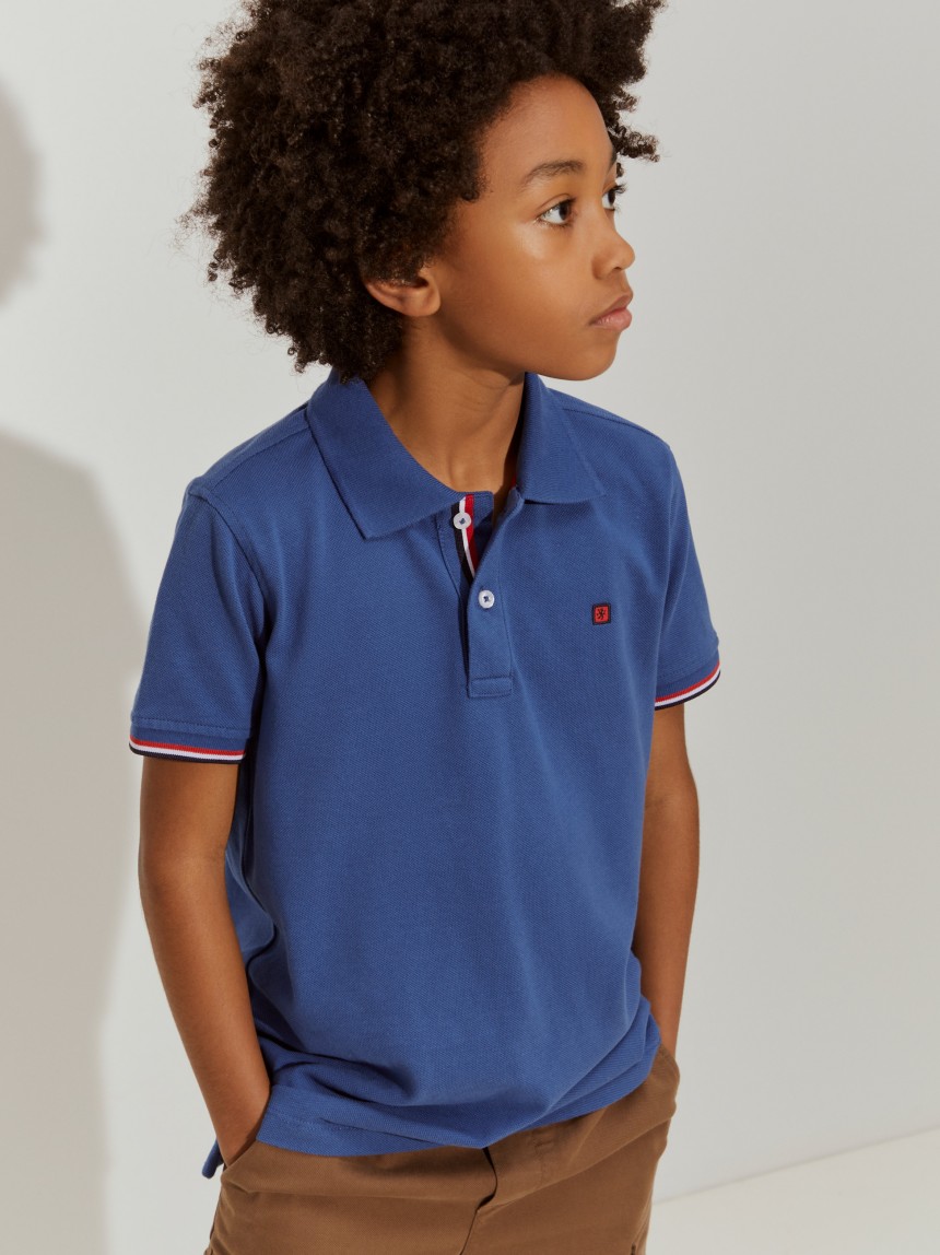 Polo piqué de algodão