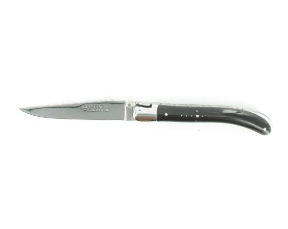 Laguiole Pocket Buffle Poli - Lame Guillochée Couteau de Poche - Laguiole par Fontenille Pataud