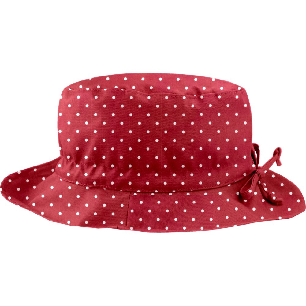 Chapeau Pluie Ajustable Femme T3 Pois Rouge