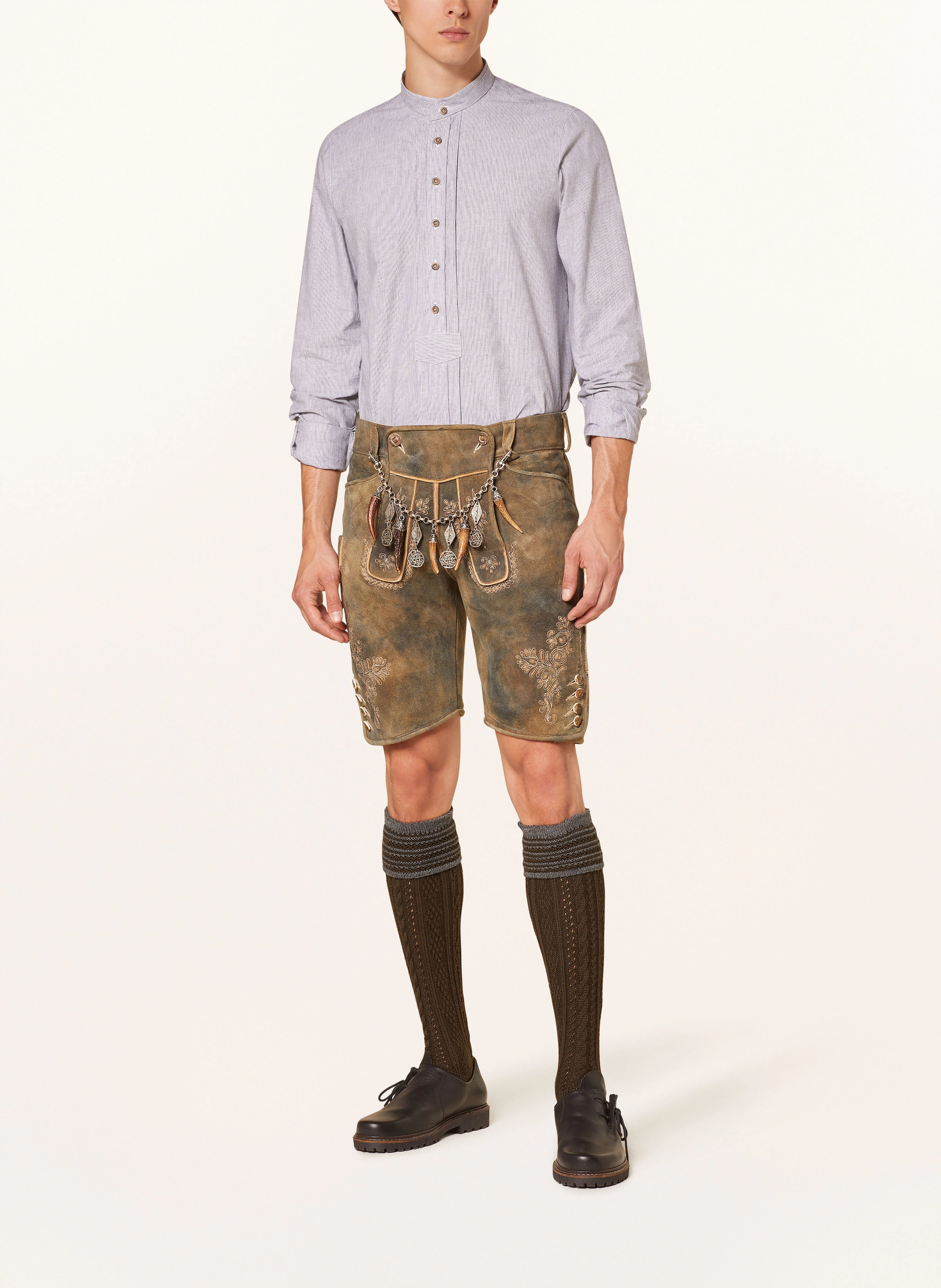 Grasegger Trachtenhemd PFOAD Slim Fit mit Leinen
