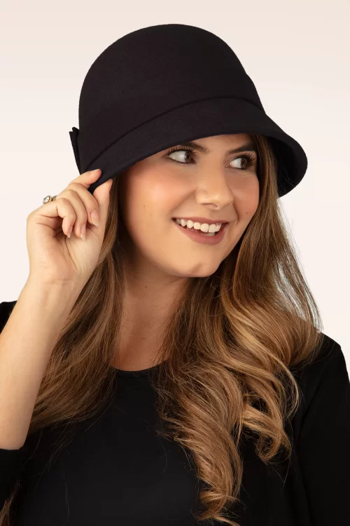 Bronté Sophia Cloche hoed in zwart