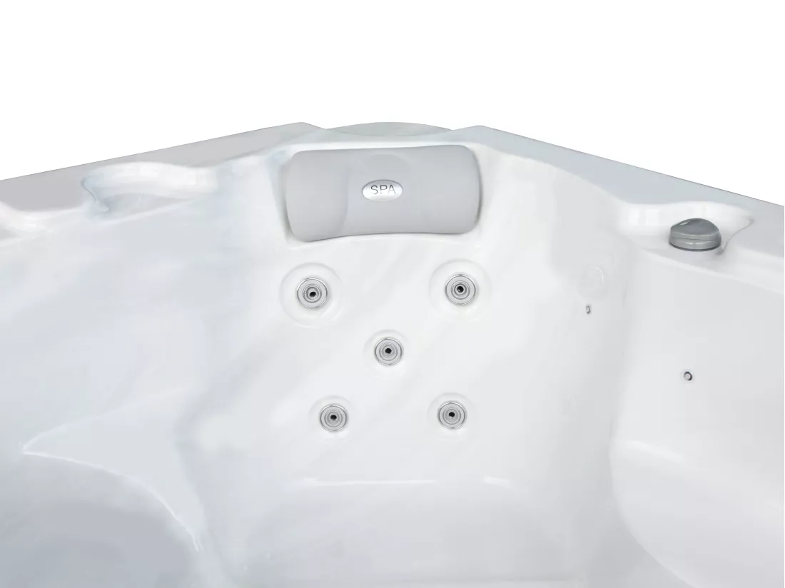 SPA 4 places blanc perlé avec bâche - 16 jets - L210 x P152 x H76 cm - Système BALBOA - LULA IV