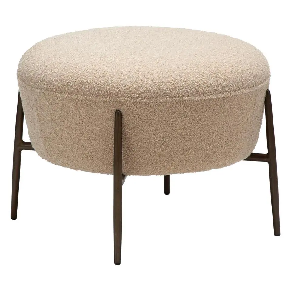 Hioshop Orbit Dan-Form poef bouclé offwhite
