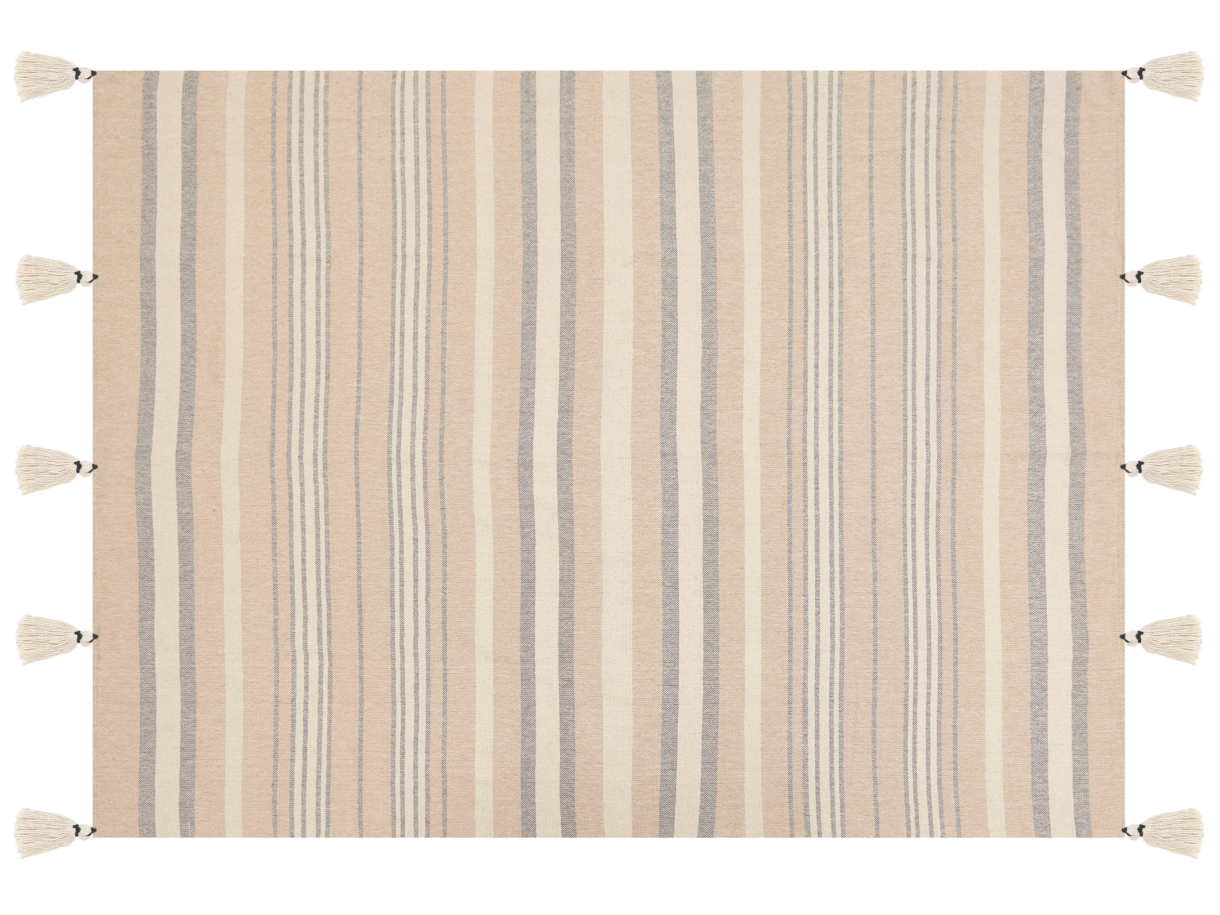Plaid YARSELI Katoen 130 x 170 cm Beige