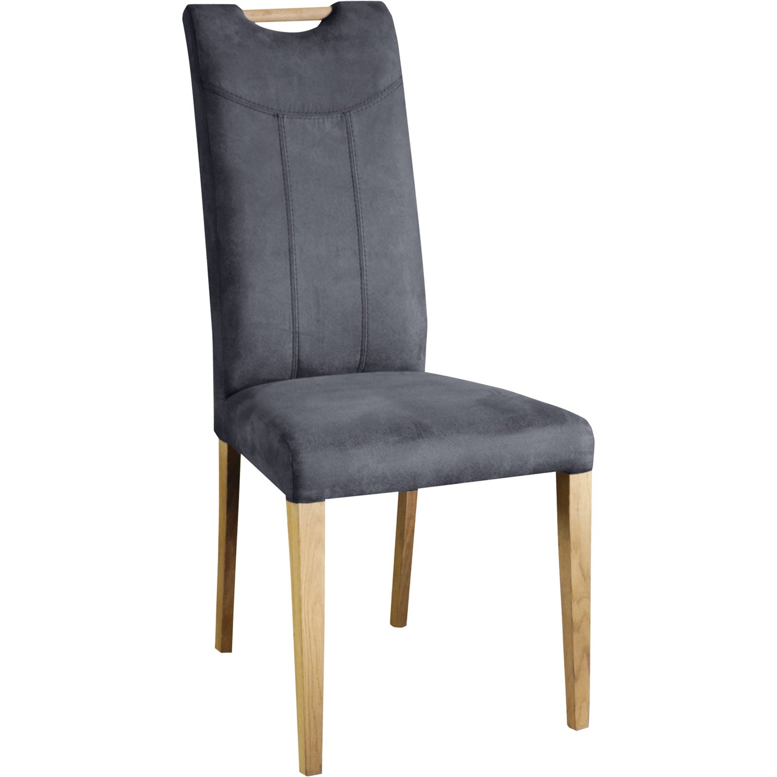 Polsterstuhl Roberta Microfaser anthrazit