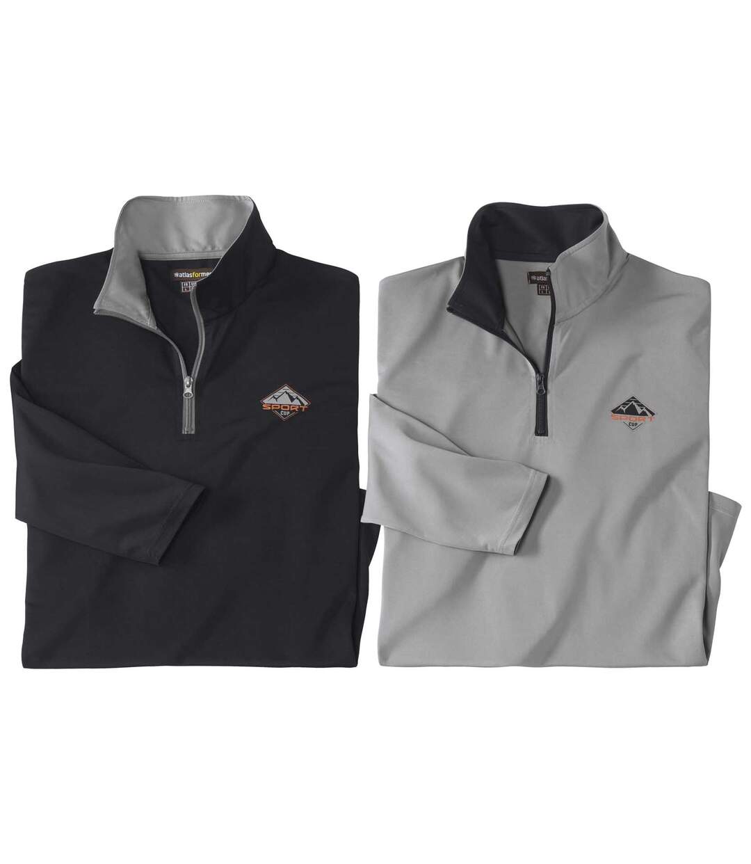 Lot de 2 Sous-Pulls Col Zippé Sport
