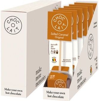 MoMe - Choc-o-lait Spoon+ - Warme Chocolademelk - Double Salted Caramel - 6 x 35 g