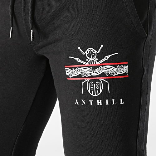 Pantalon Jogging Leaf Logo Noir Blanc