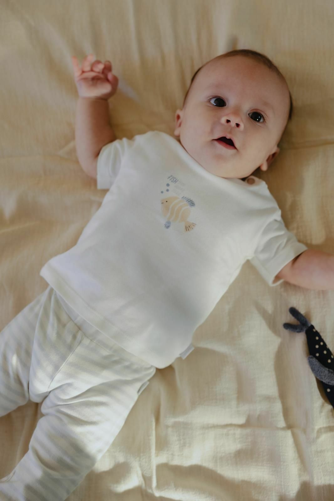 Noppies Newborn Broek regular fit stripe - Dawn Blue