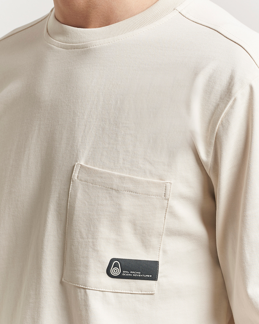 Sail Racing Cyclone Heavy Cotton Long Sleeve T-Shirt Off White