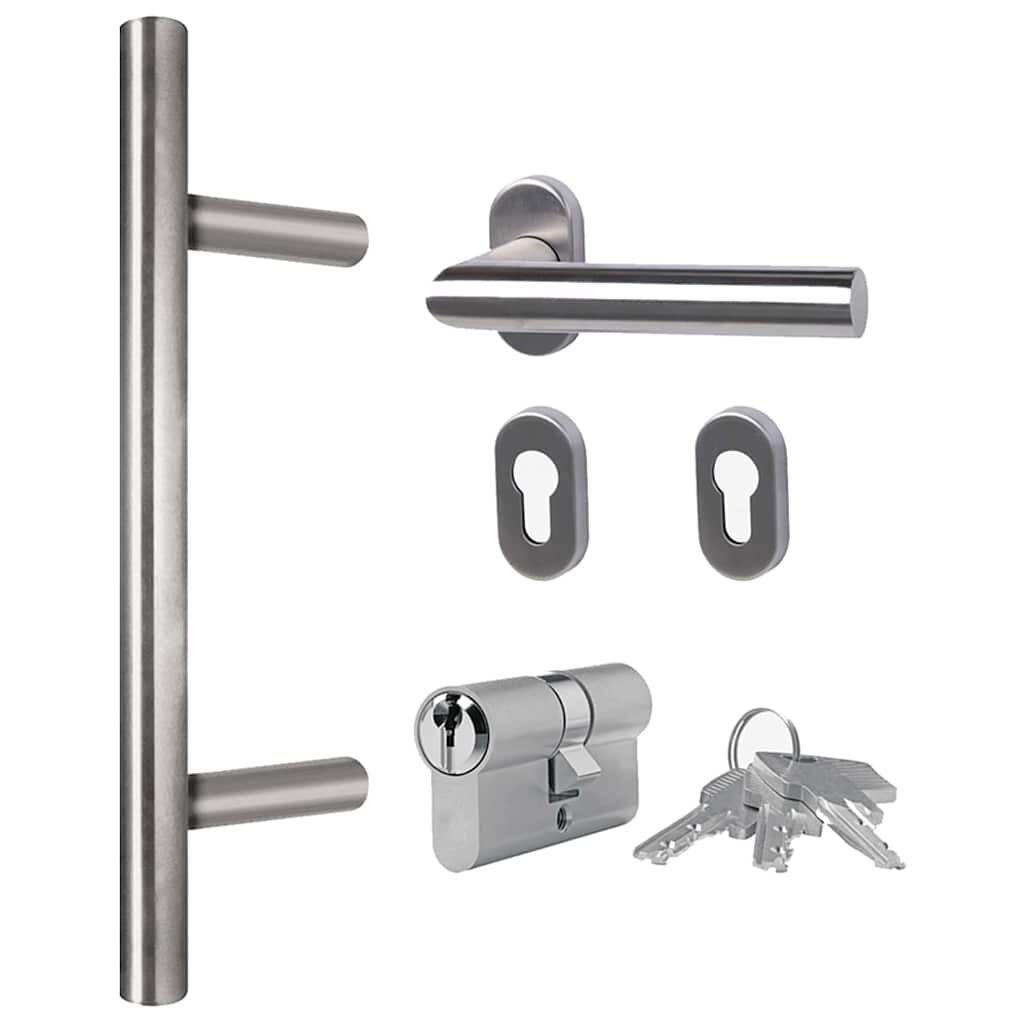 vidaXL Antraciet PVC Voordeur