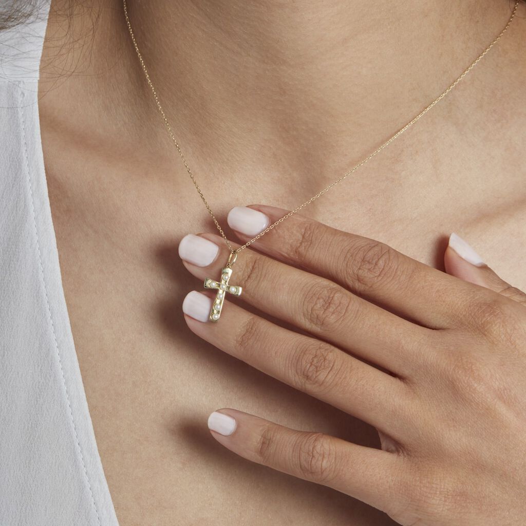 Collier Or Jaune Florrie Perles De Culture