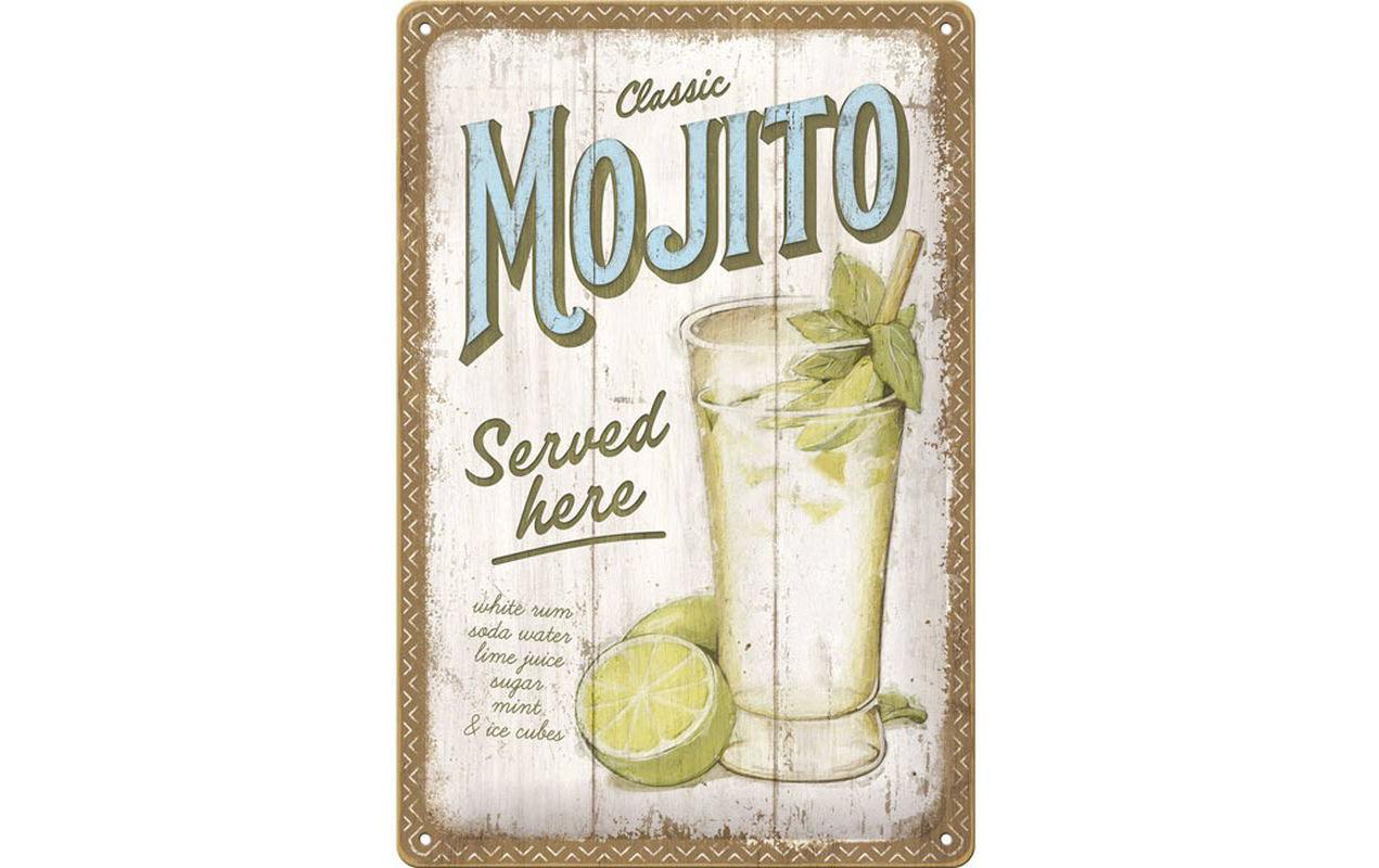 Schild Mojito 20 x 30 cm, MetallBlechschild im Retro Design