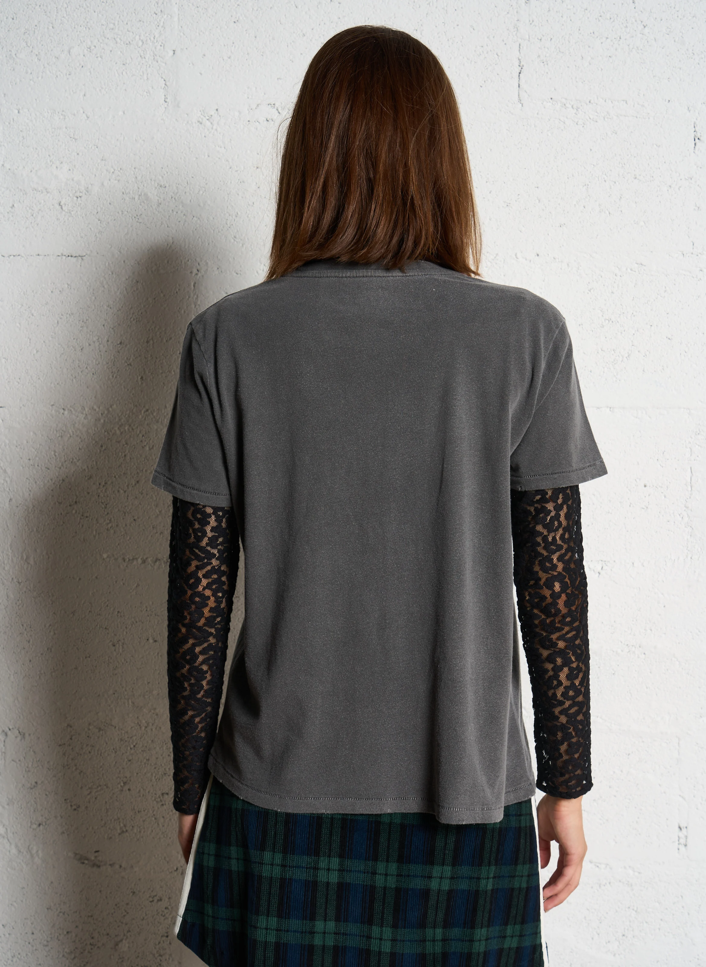 STARLIGHT CIRCLE - Tee-shirt droit col rond sérigraphié en coton | Gris