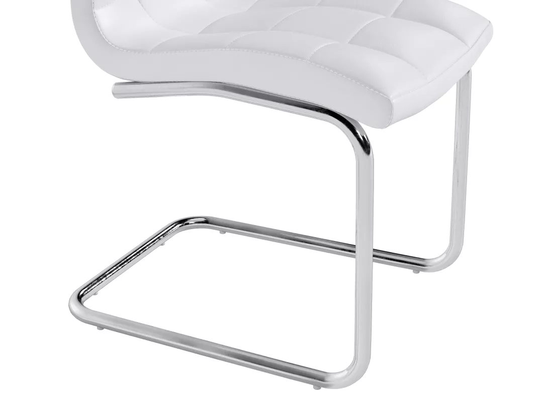 Lot de 2 chaises NADYA - Simili - Blanc