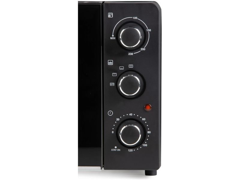 Domo Backofen DO1107GO 28 l, Schwarz Kleinbackofen mit hochwertigem Wärmeelement für gleichmässige Ergebnisse