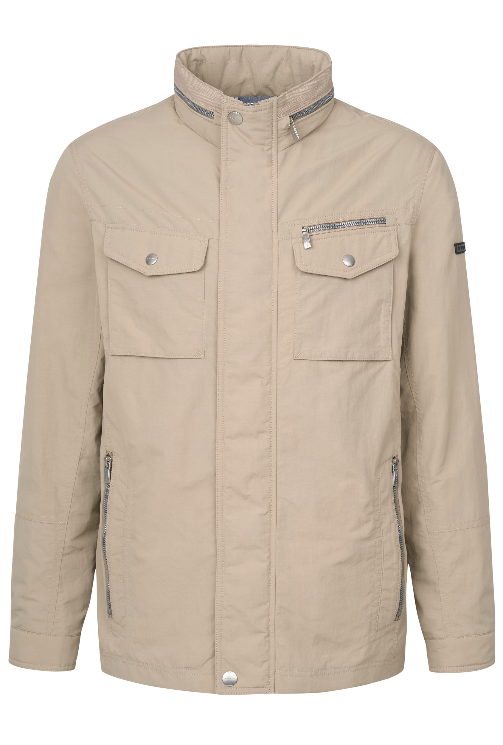 bugatti Langjacke mit Kapuze mit einrollbarer Kapuze