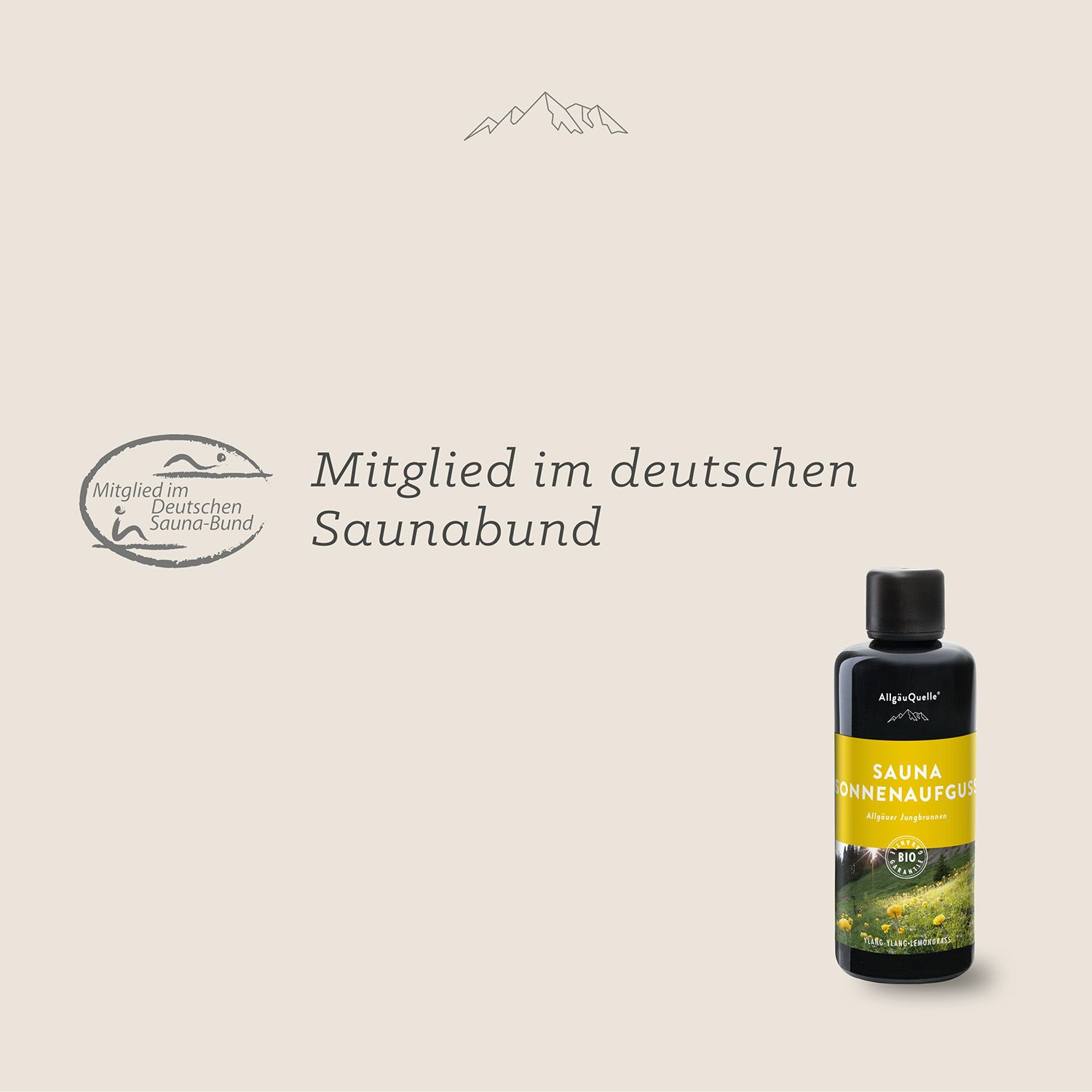 AllgäuQuelle Sauna Sonnenaufguss: Bio Aufgussmittel mit Duft-Öl Ylang-Ylang und Lemongrass