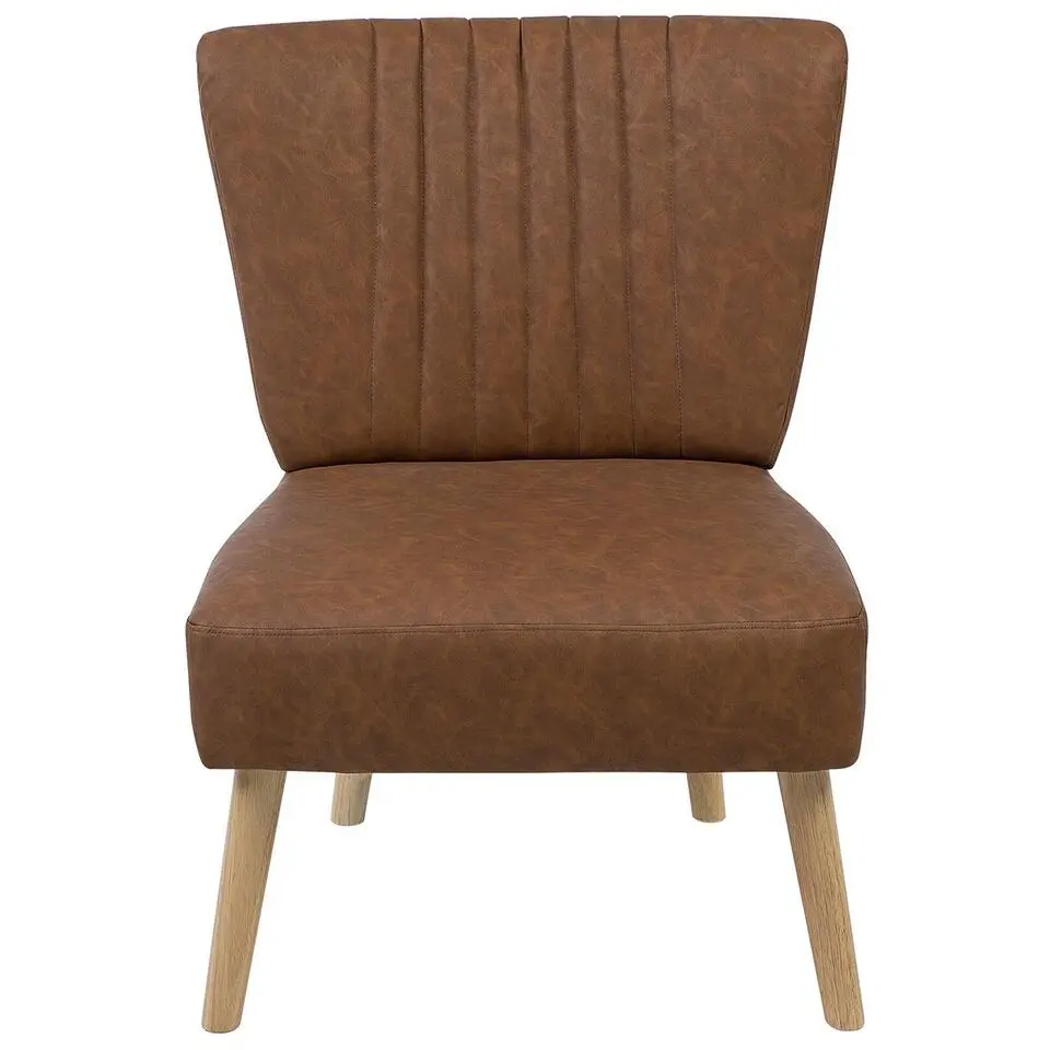 VAASA - Fauteuil - Bruin - Kunstleer