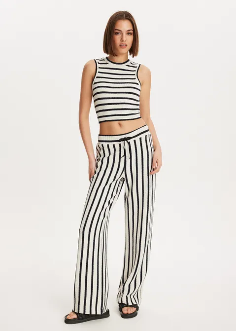 Top met strikdetail zwart (ZWART)