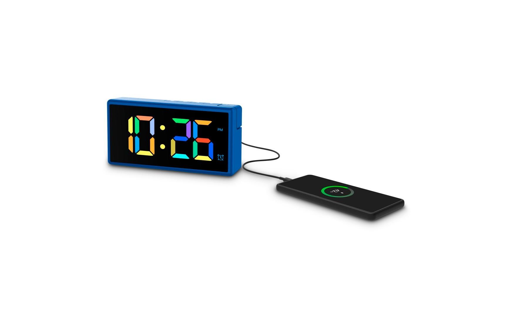Digitalwecker Ibiza BlauWecker mit USB-Ladefunktion