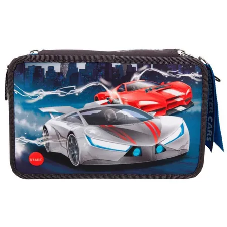 Depesche Monster Cars 3-Fach Federtasche LED