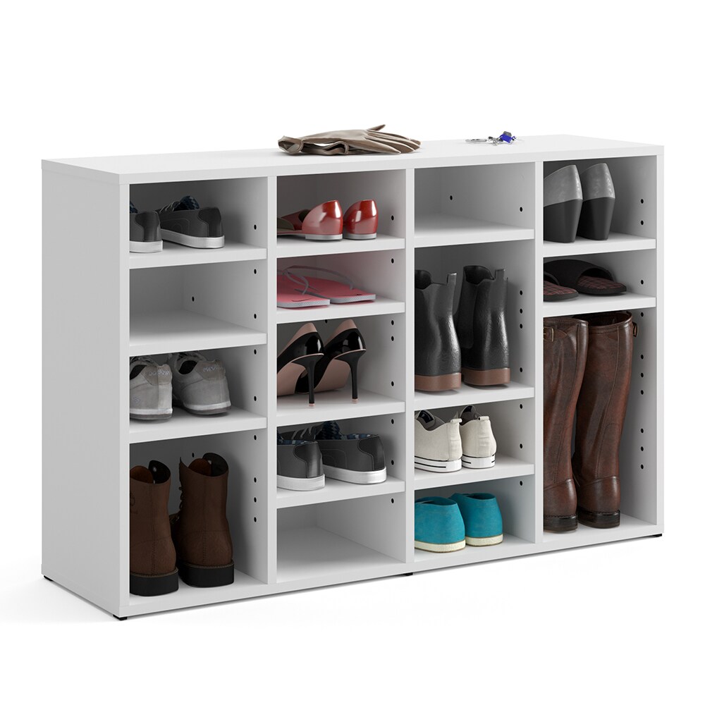 Vicco Schuhschrank LYSANDER Weiß für 20 Paar Schuhe Schuhständer Schuhablage Flur Diele
