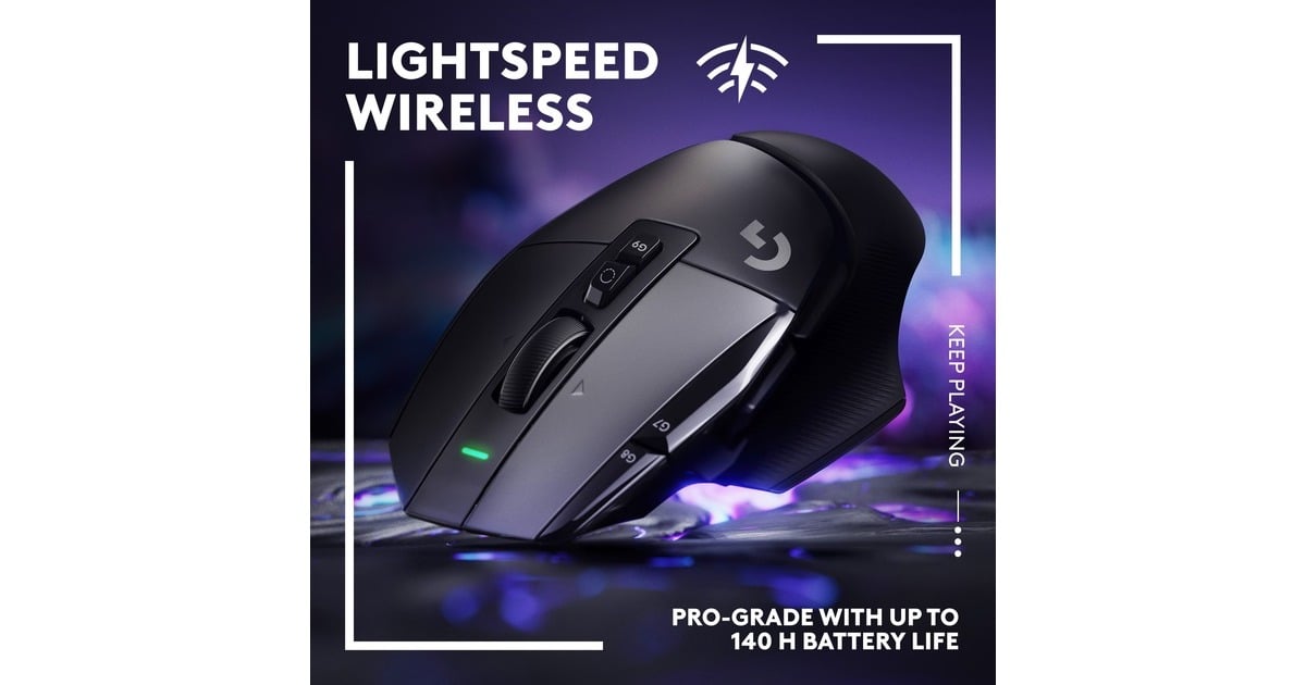 LogitechG502 X LIGHTSPEED Wireless Gaming Mouse  (Zwart, 100-25.600 dpi)