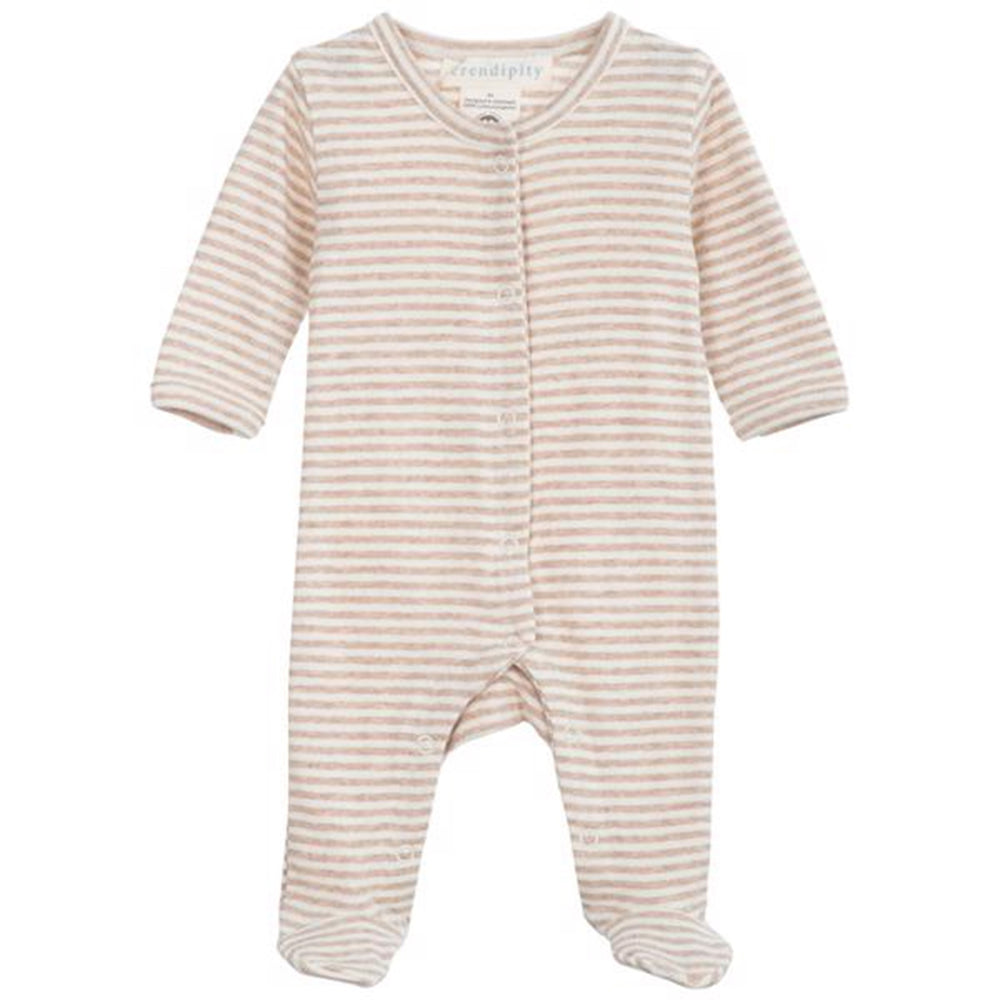 Newborn Oat/Offwhite Stripe Heldragt - Serendipity
