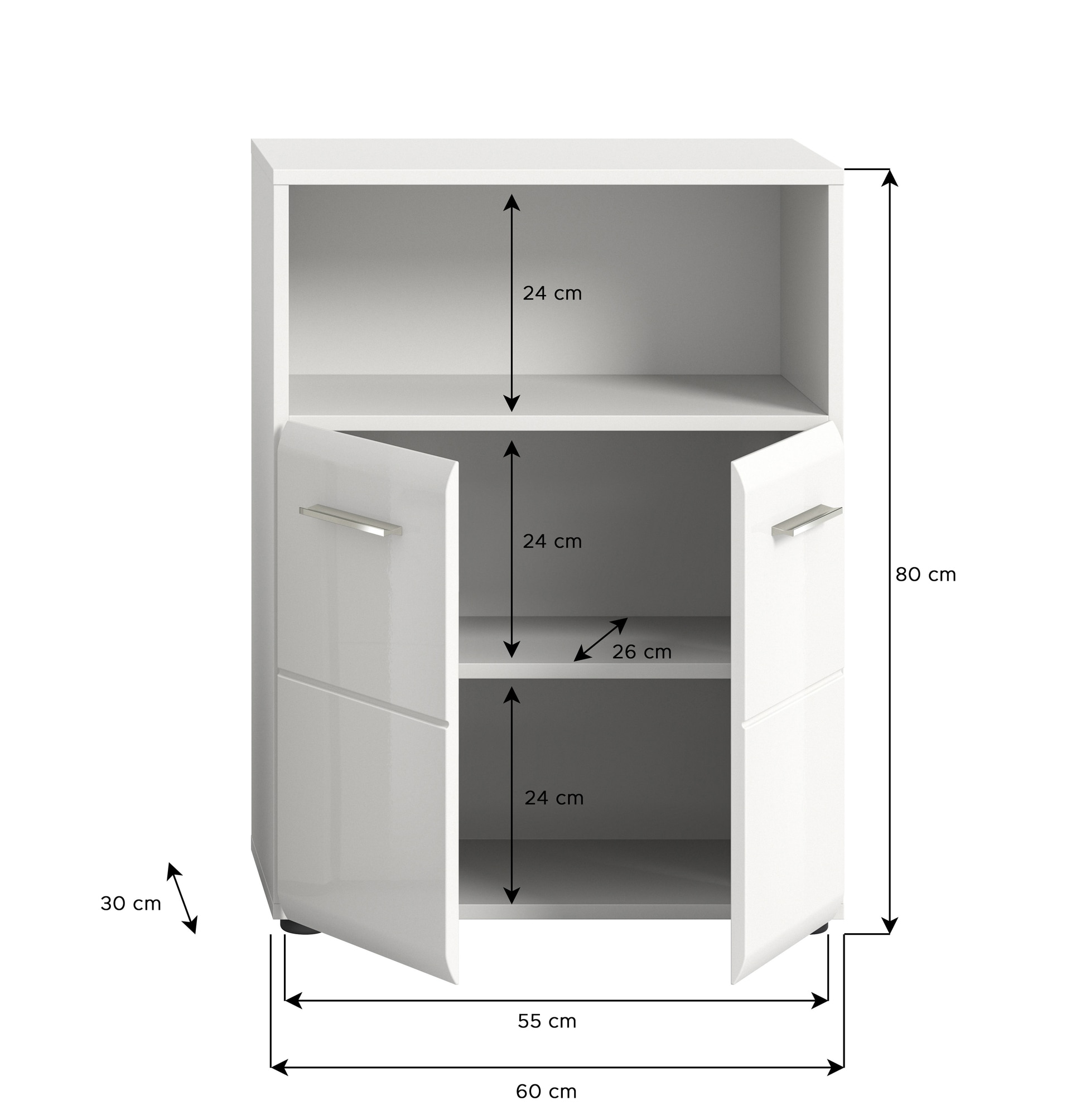 Bad-Midischrank LOGAN weiß