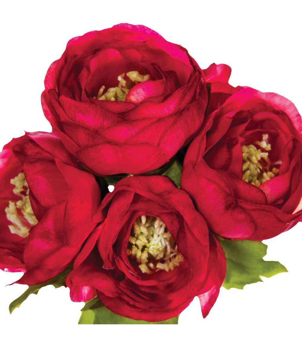 Bouquet de fleurs artificielles 6 renoncules d. 12 x h. 25 cm