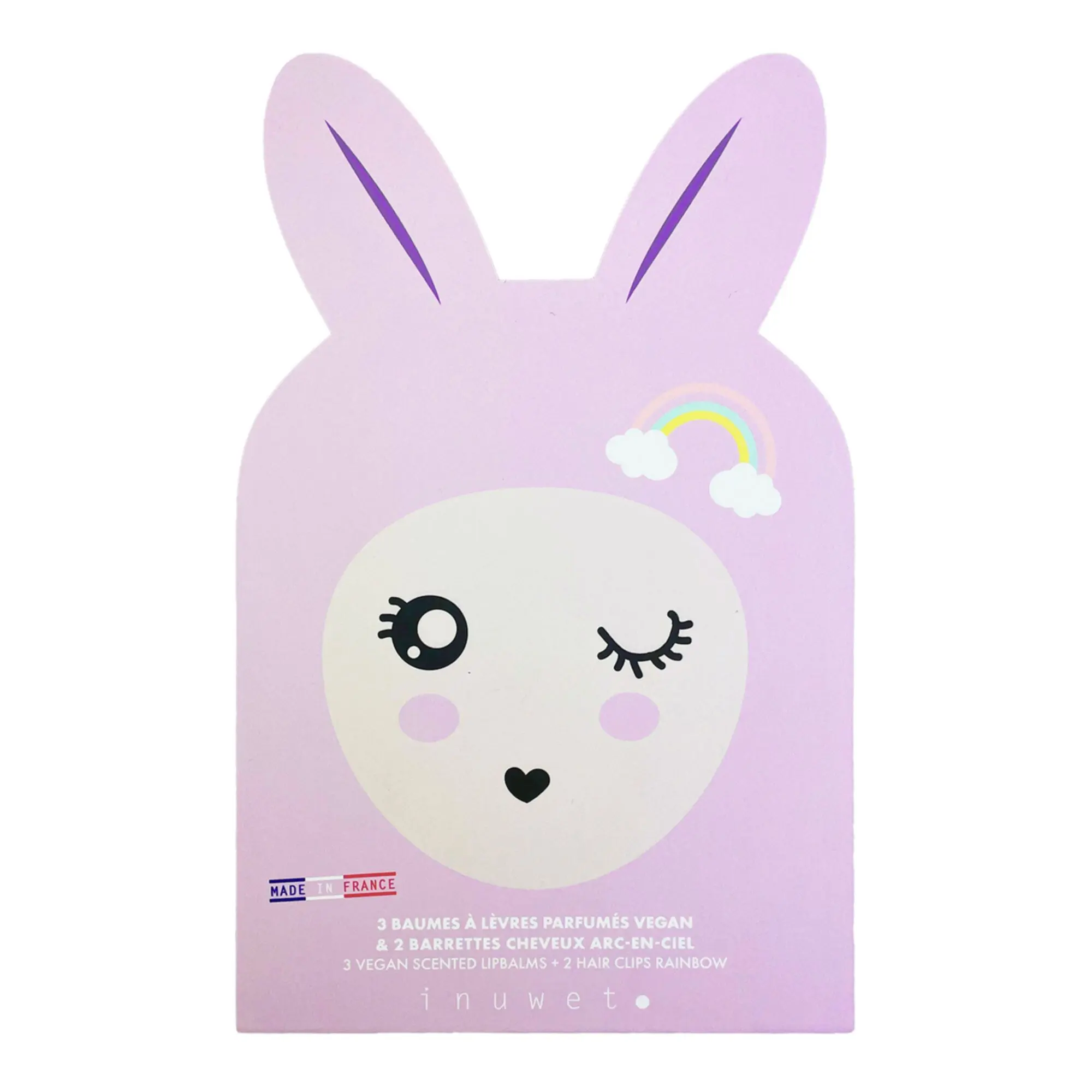 Inuwet - Coffret Paper Bunny Baumes à Lèvres & Barettes- Femme