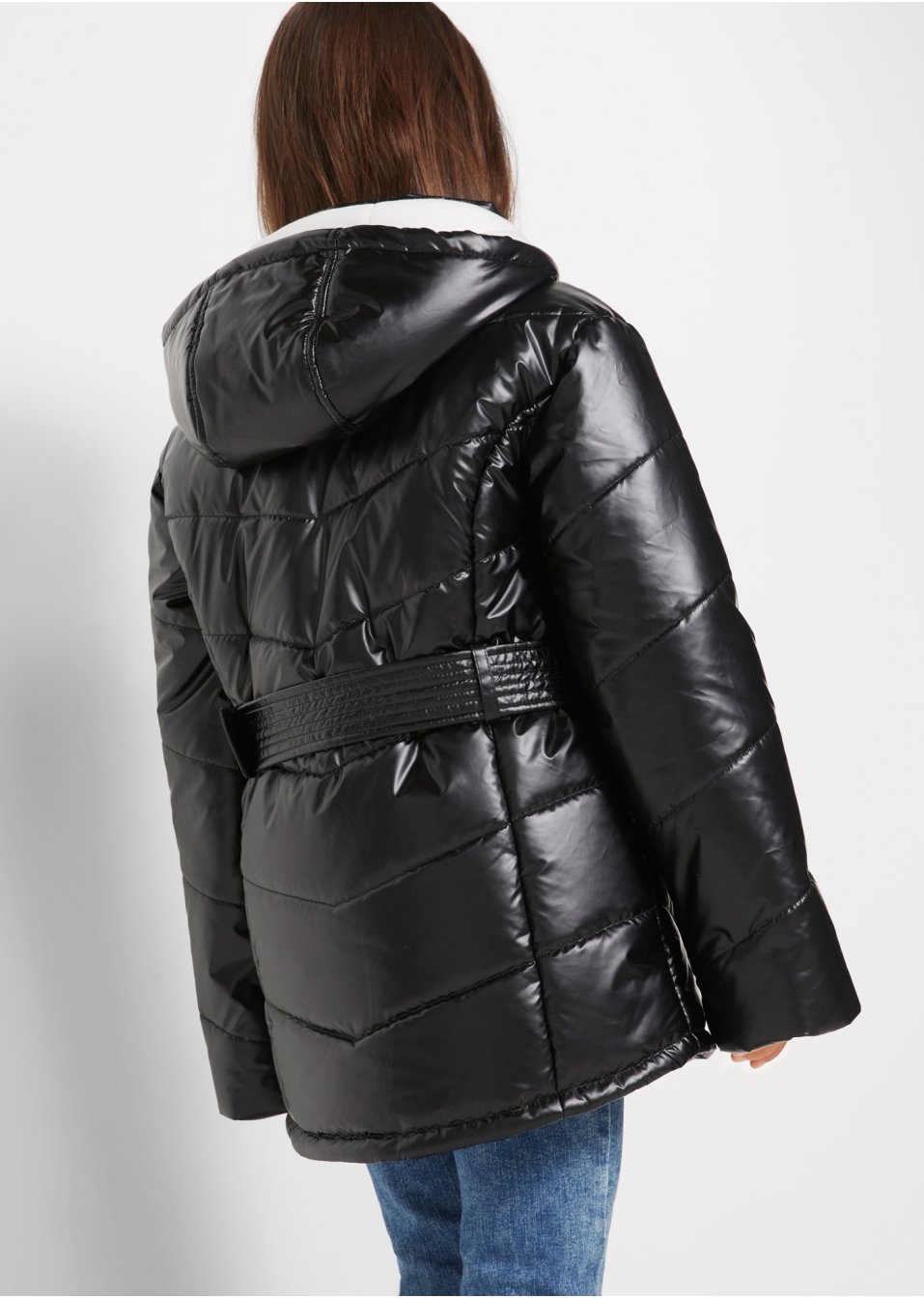 Manteau matelassé hiver fille avec moufles