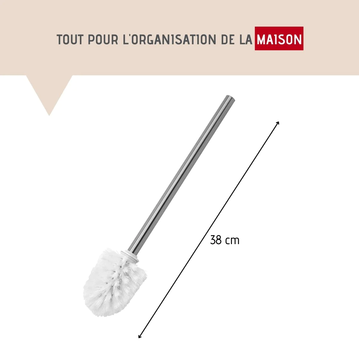 Brosse wc de rechange gris Vision Fackelmann
