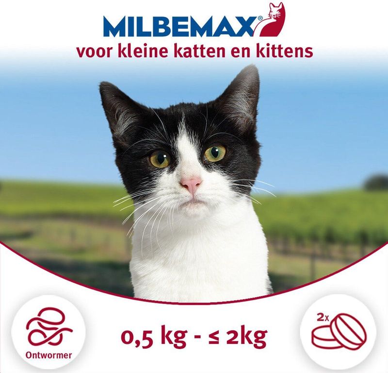 Milbemax - Wormenkuur - 4 Tabletten - Voor Kleine Kat