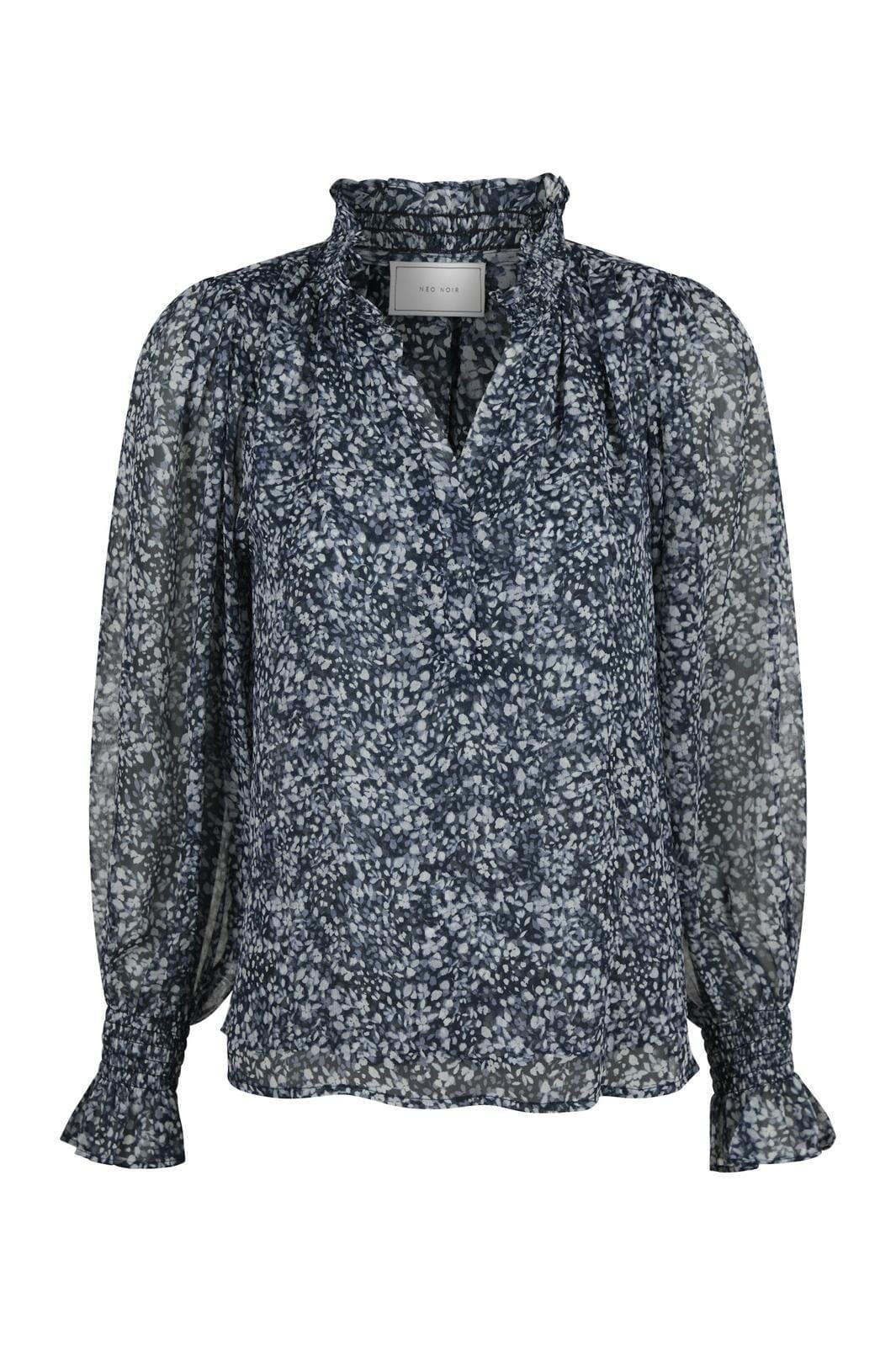 Neo Noir Leia Flower Graphic Blouse